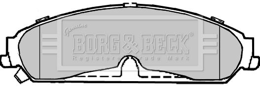 BORG & BECK stabdžių trinkelių rinkinys, diskinis stabdys BBP2369